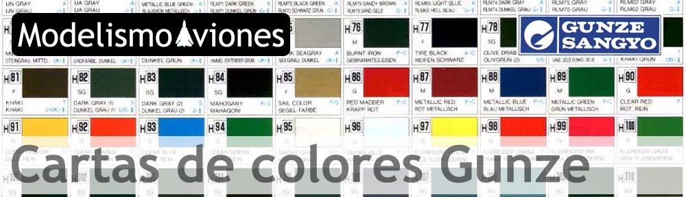 Cartas de colores Gunze