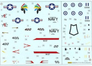 Calcas del A-7H Corsair II de Heller