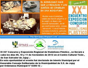 Cartel XX Concurso de Modelismo de Jujuy