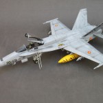 Maqueta de F-18 con decoración de la Tiger Meet