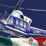 Maquetas de helicópteros de los Carabinieri