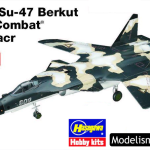 Maqueta del Su-47 Berkut de Ace Combat de Hasegawa a 1/72